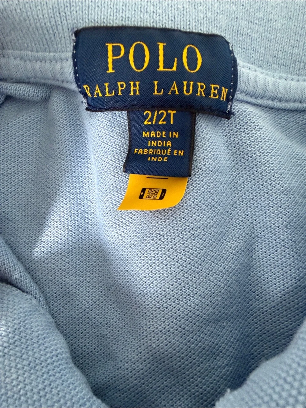 Ralph Lauren Light Blue Toddler Polo with Navy Pony